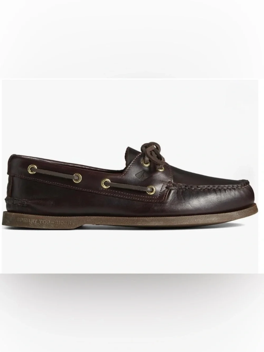 Classic Sperry Topsider Men's Brown Leather Boat Shoes Size 8